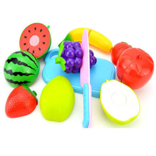 Baby Boy Girl Play Food For Kid Children Plastic Vegetable Fruit Toy Role Kitchen Cutting Set